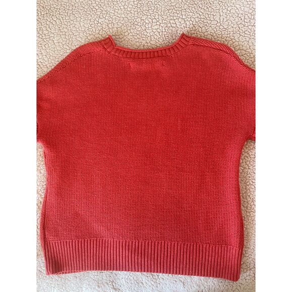 MAX STUDIO Women's XS Red Long Sleeve Cotton Blend Knit Pullover Top Crew Neck - Picture 4 of 6